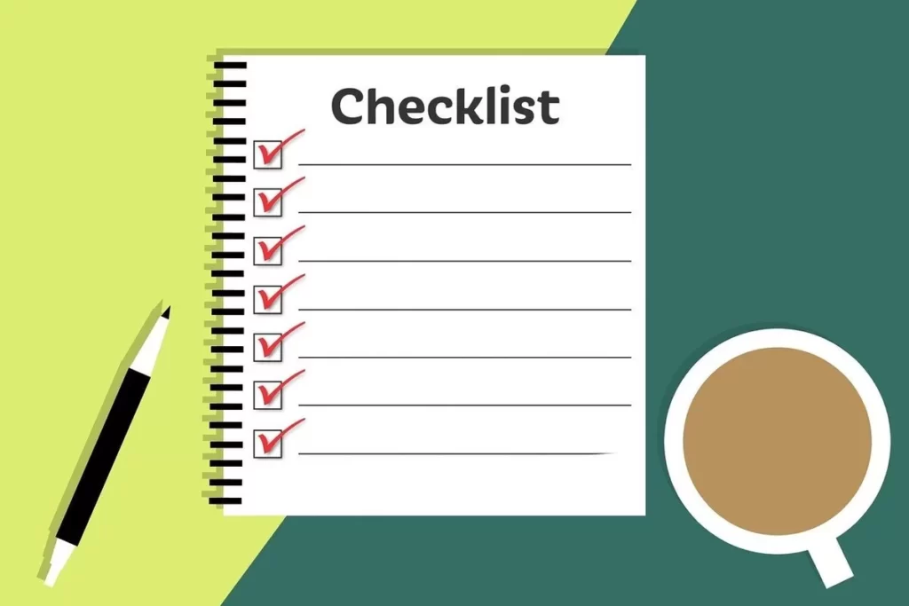 Starting Blog checklist